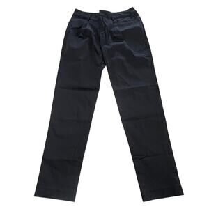 Adam Lippes Pants Womens 6 Black Slim Fit Dress Trouser Stretch Ankle Cotton